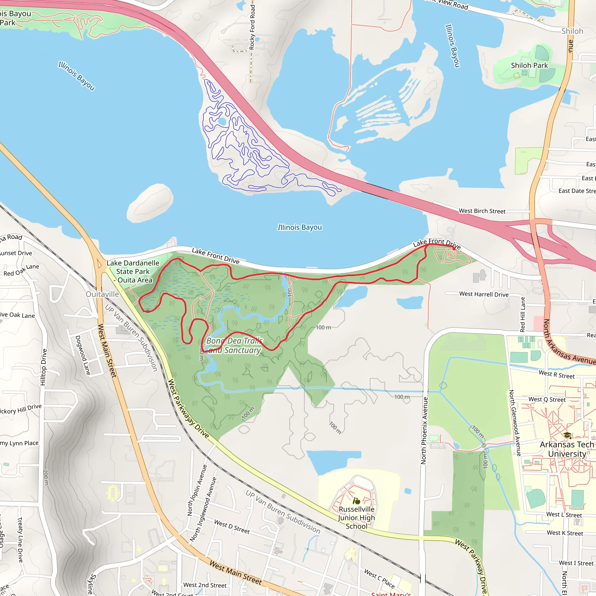 Serendipity Loop Trail mobile static map