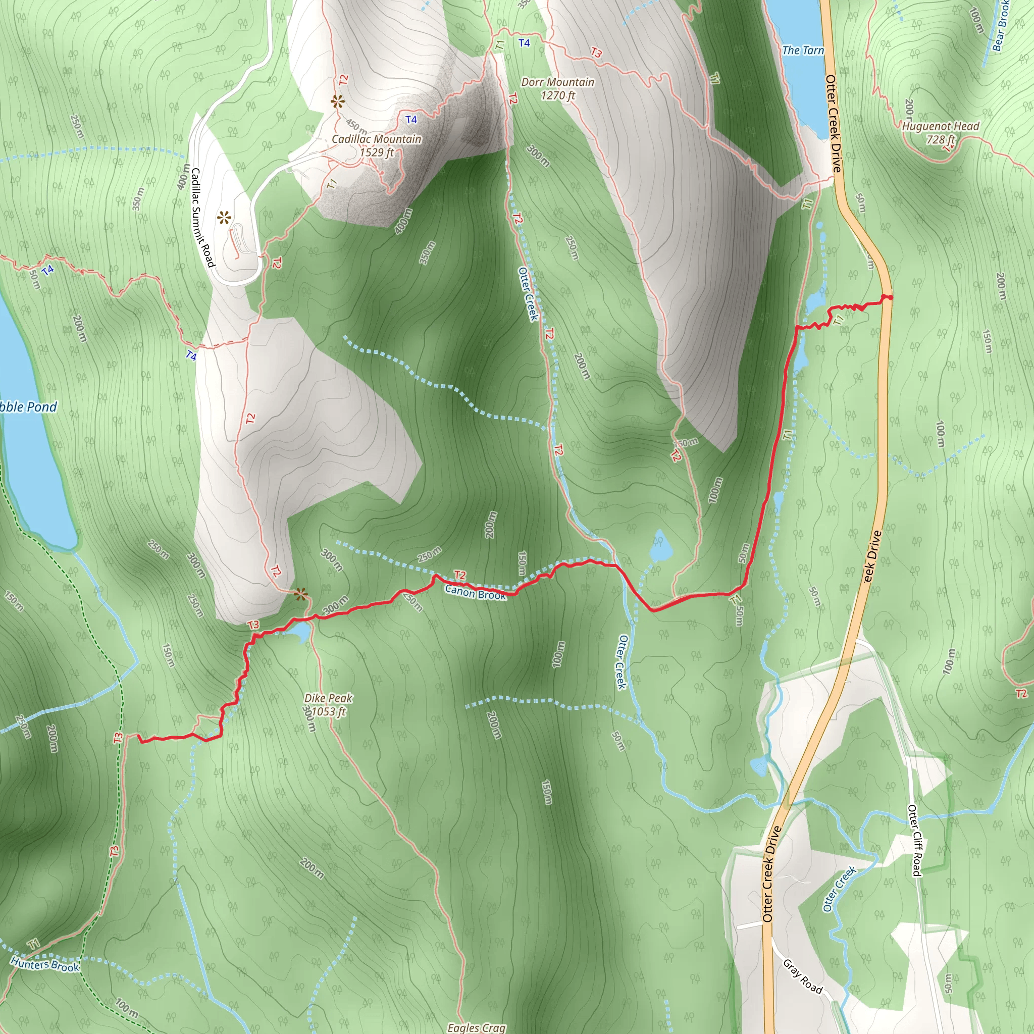 Canon Brook Trail mobile static map