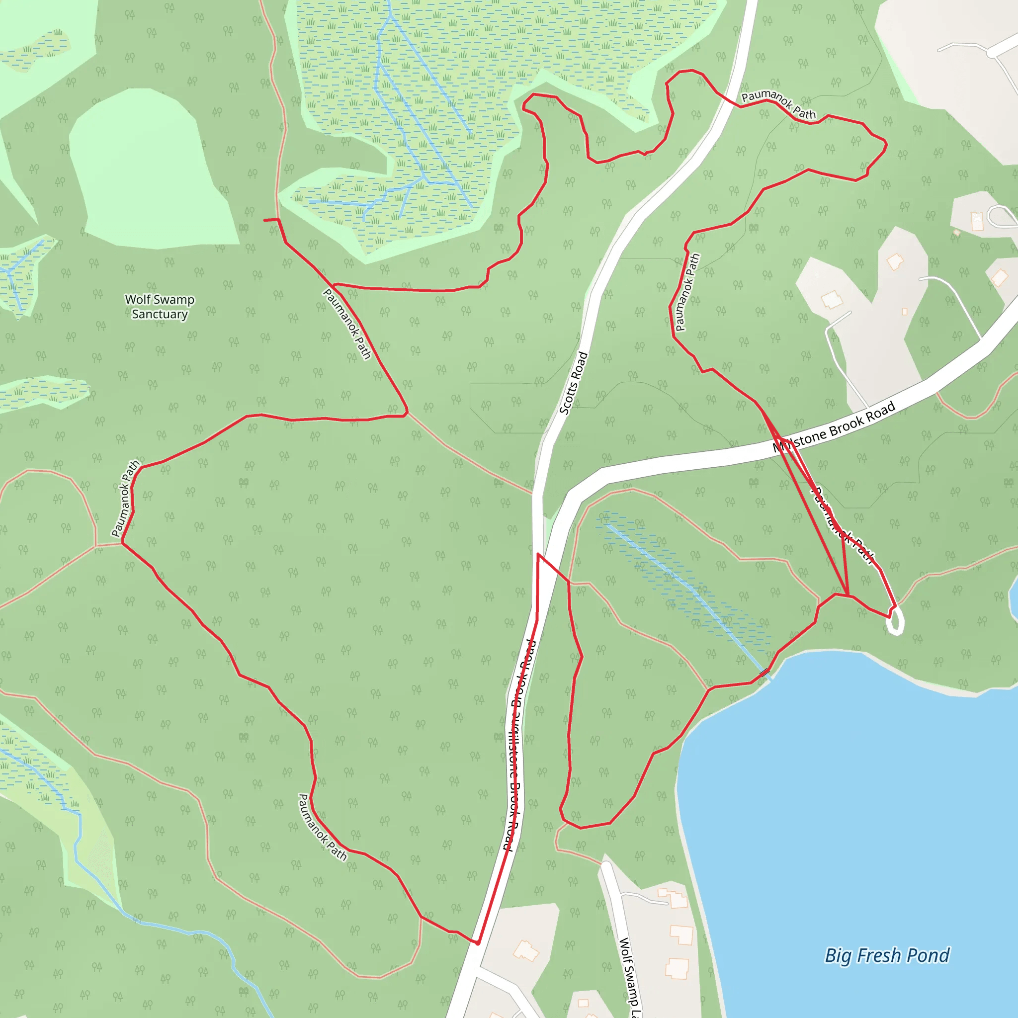 Wolf Swamp Sanctuary Loop Trail mobile static map