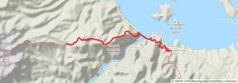 Arizona Trail stage 34 Map