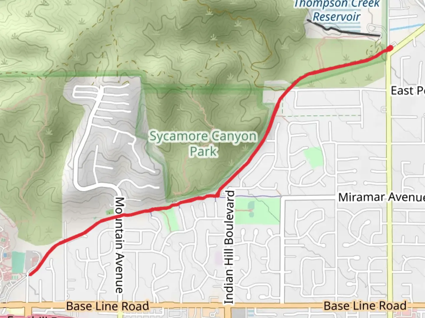 An image depicting the trail Thompson Creek Trail and its surrounding area.