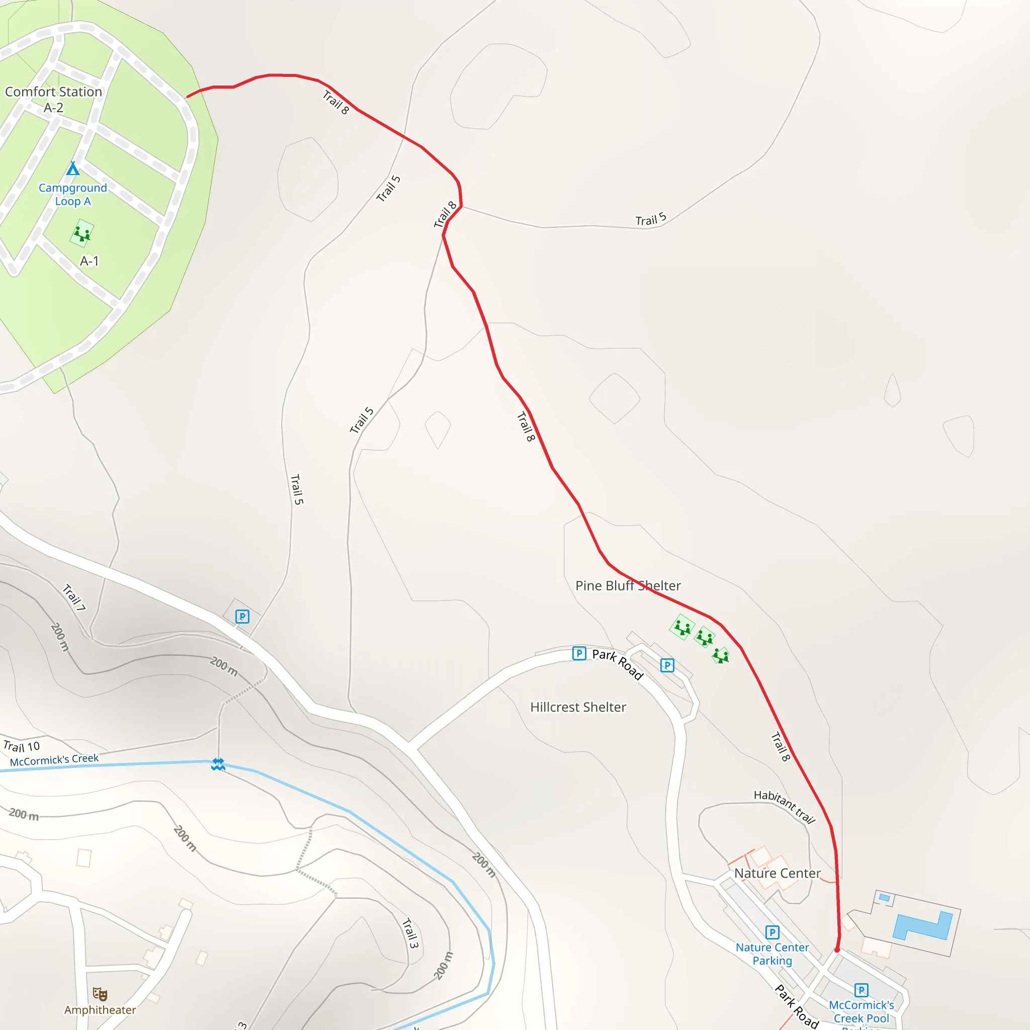 Trail 8 mobile static map