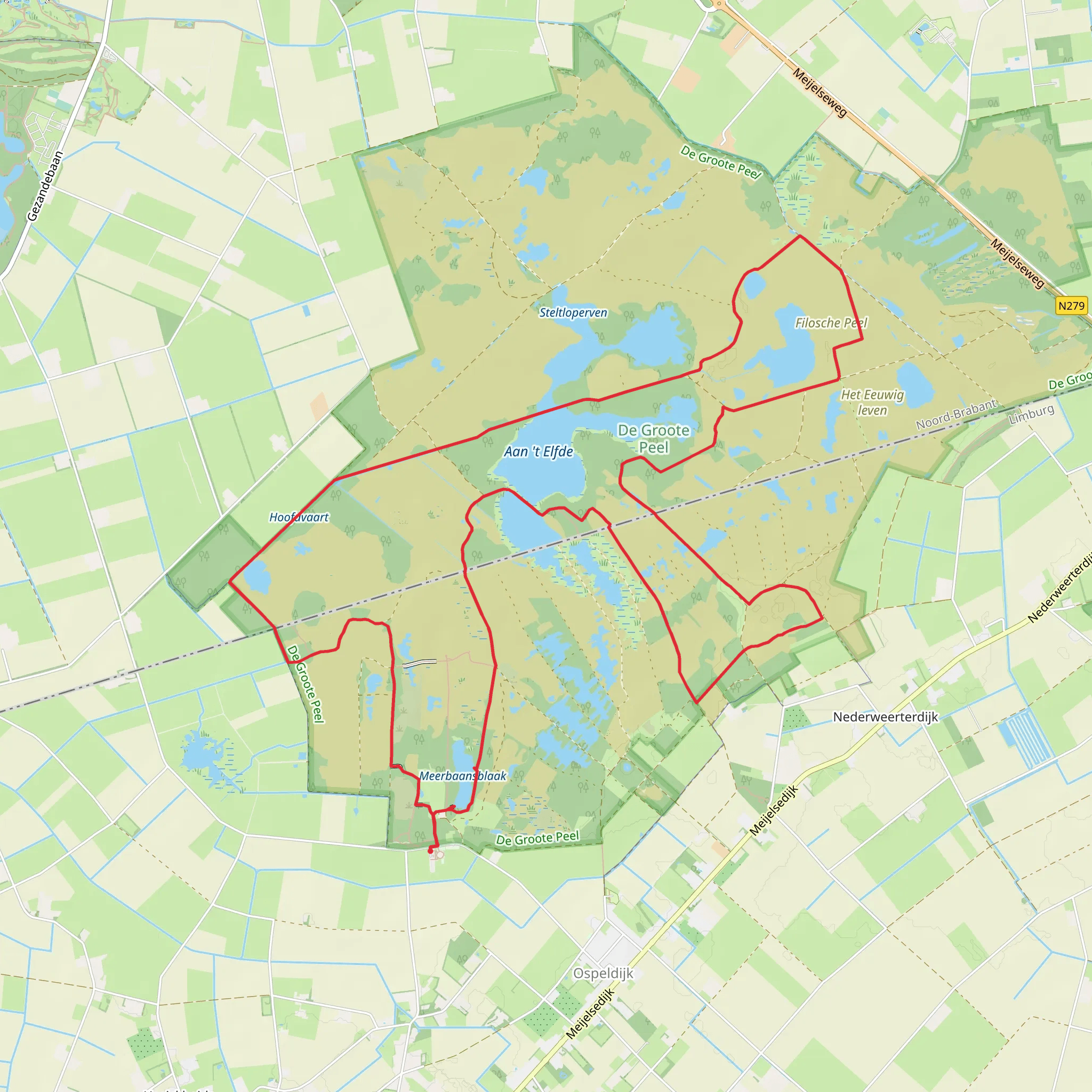 Meerbaansblaak, Aan t Eifde and De Groote Peel Loop mobile static map