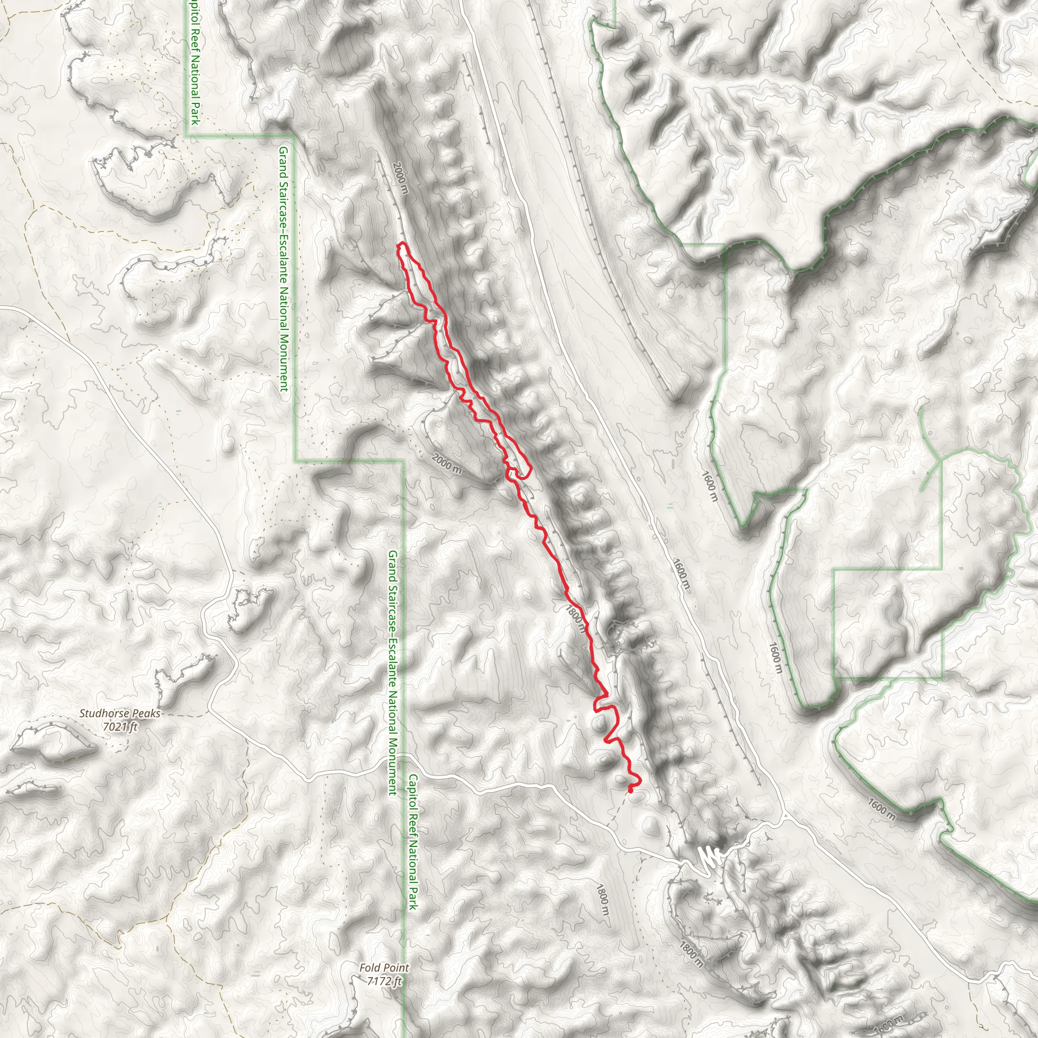 Upper Muley Twist Trail mobile static map