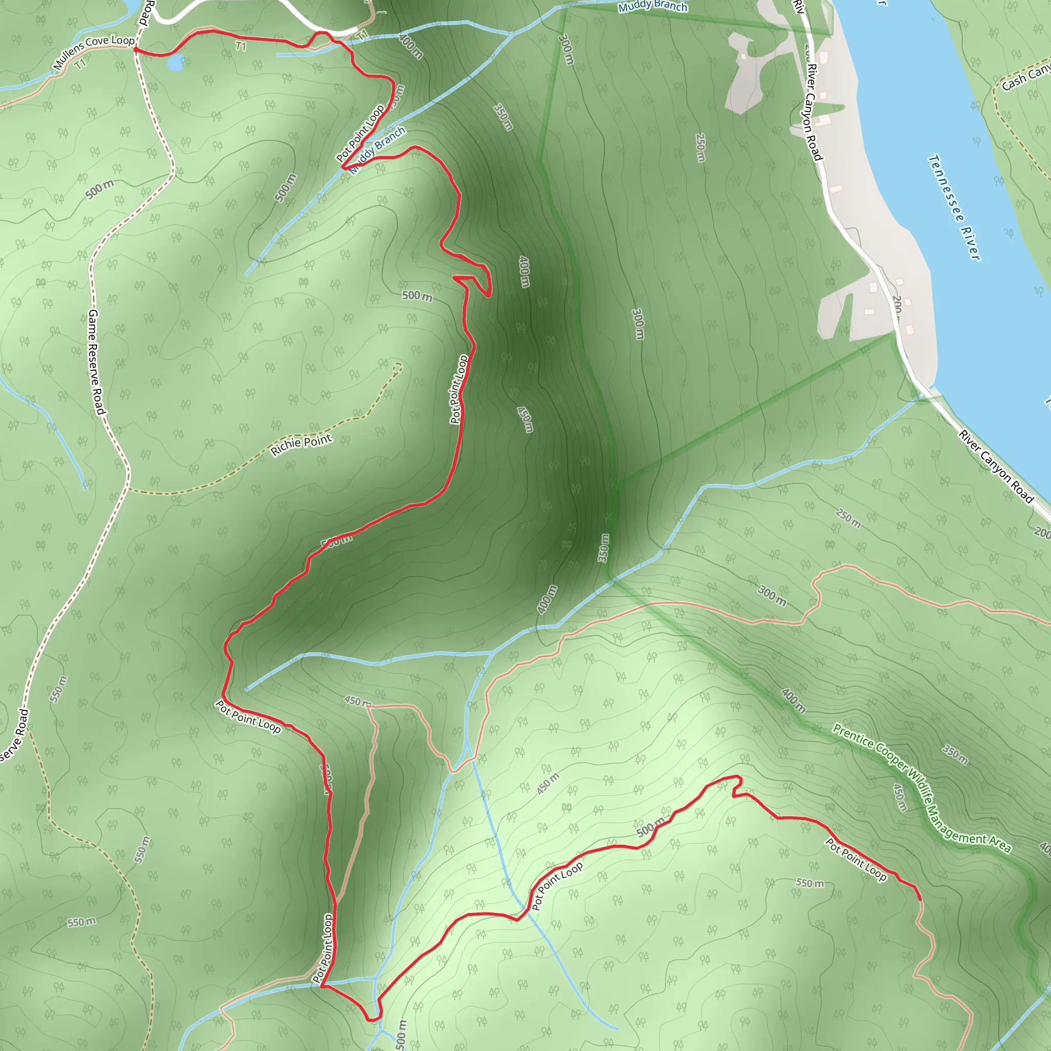 Pot Point - Muddy Branch mobile static map