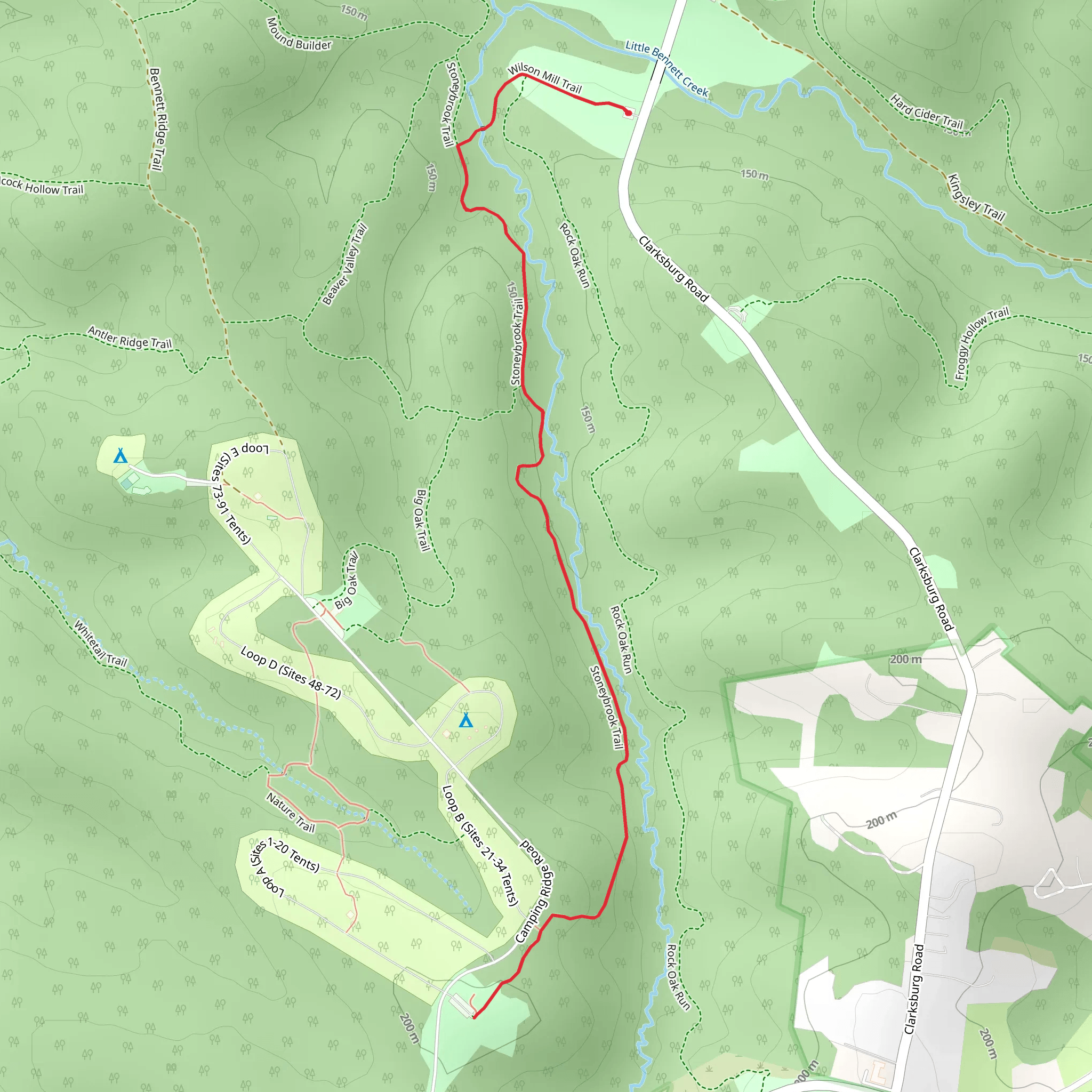 Stoneybrook Trail mobile static map