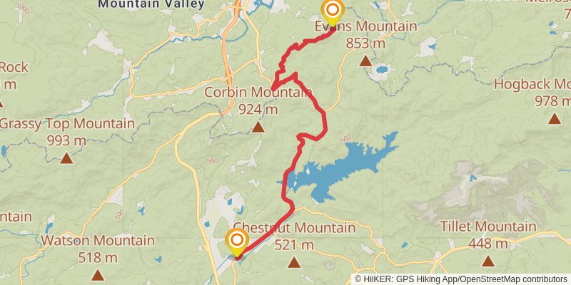 Palmetto Trail stage 11 Map