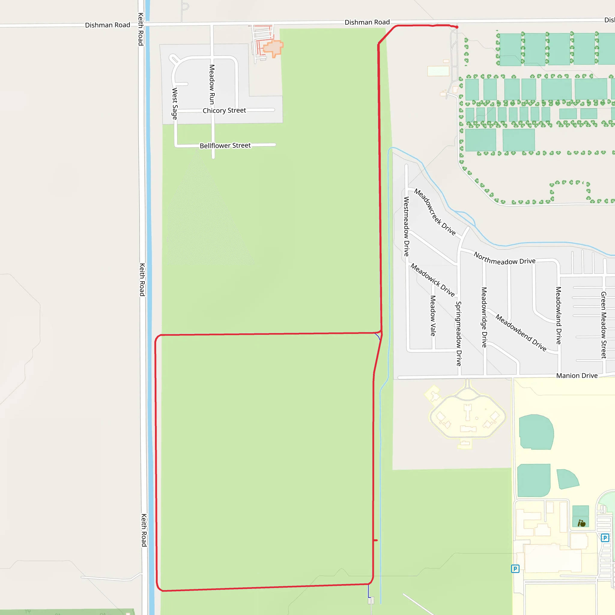Dishman Road Loop - South mobile static map