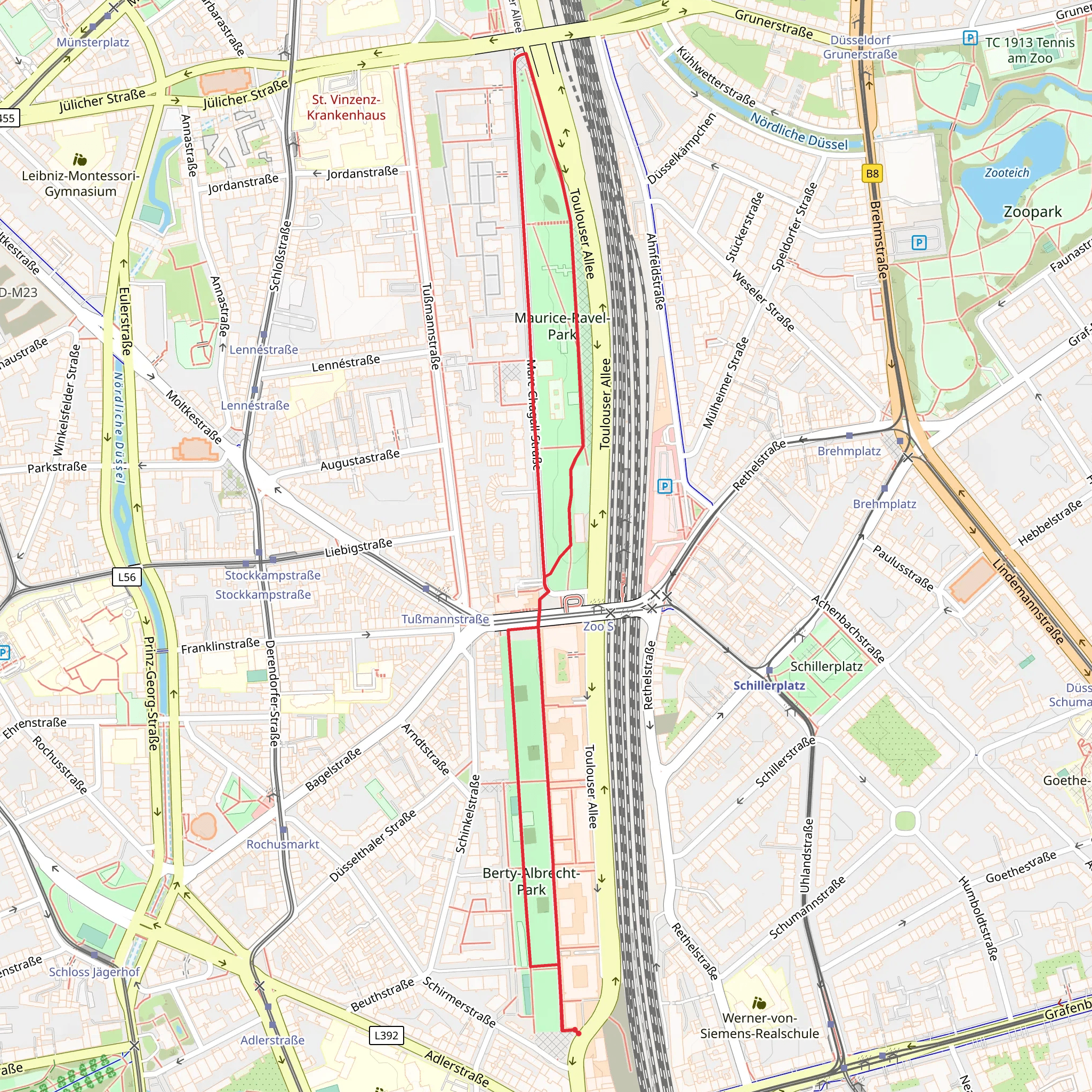 Maurice-Ravel-Park Loop mobile static map