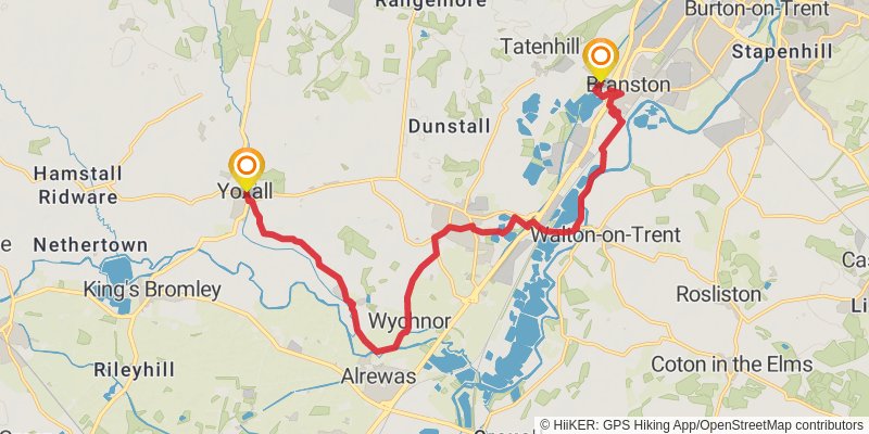 Branston - Jacksons Bank Walk stage 2 Map