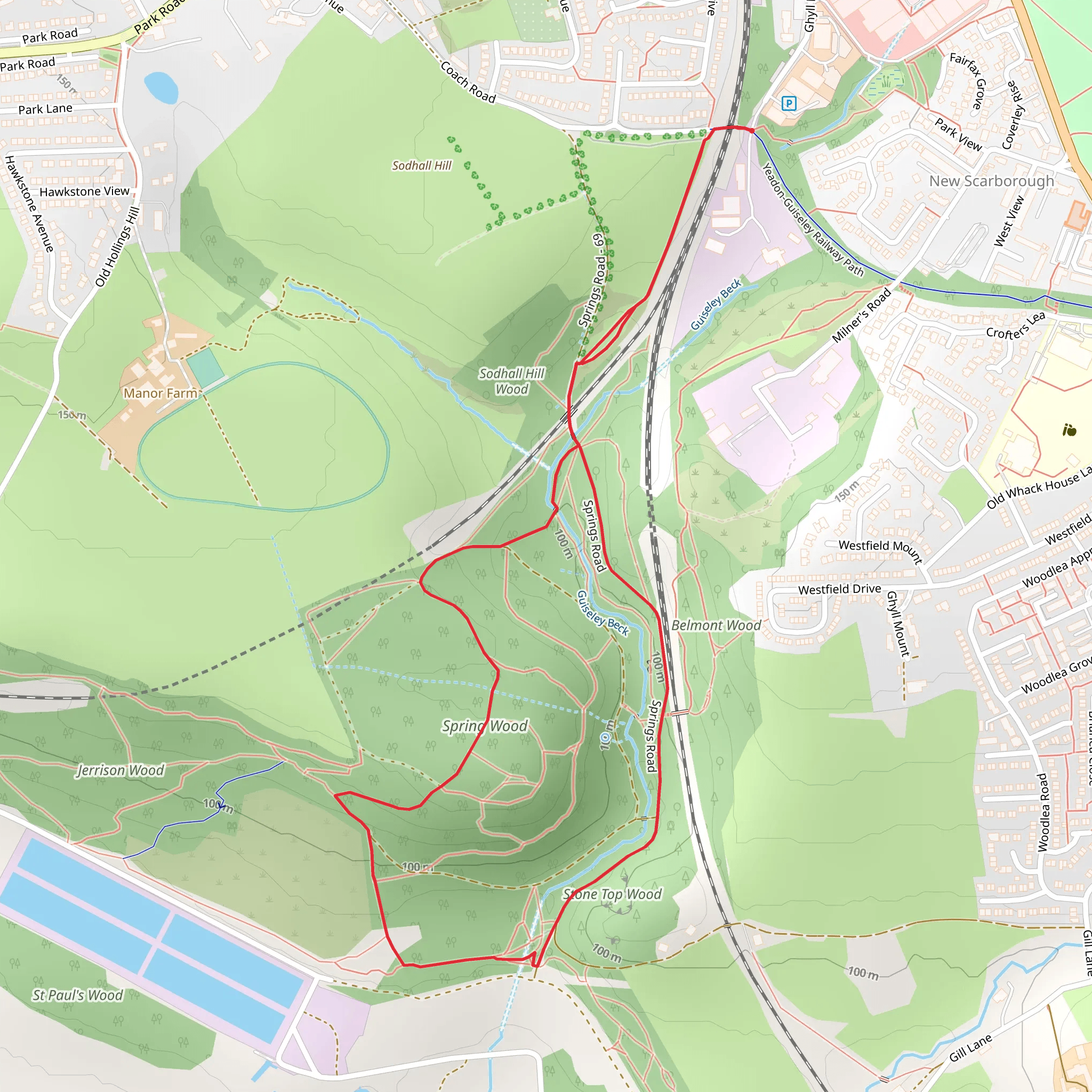 Spring Wood Loop mobile static map