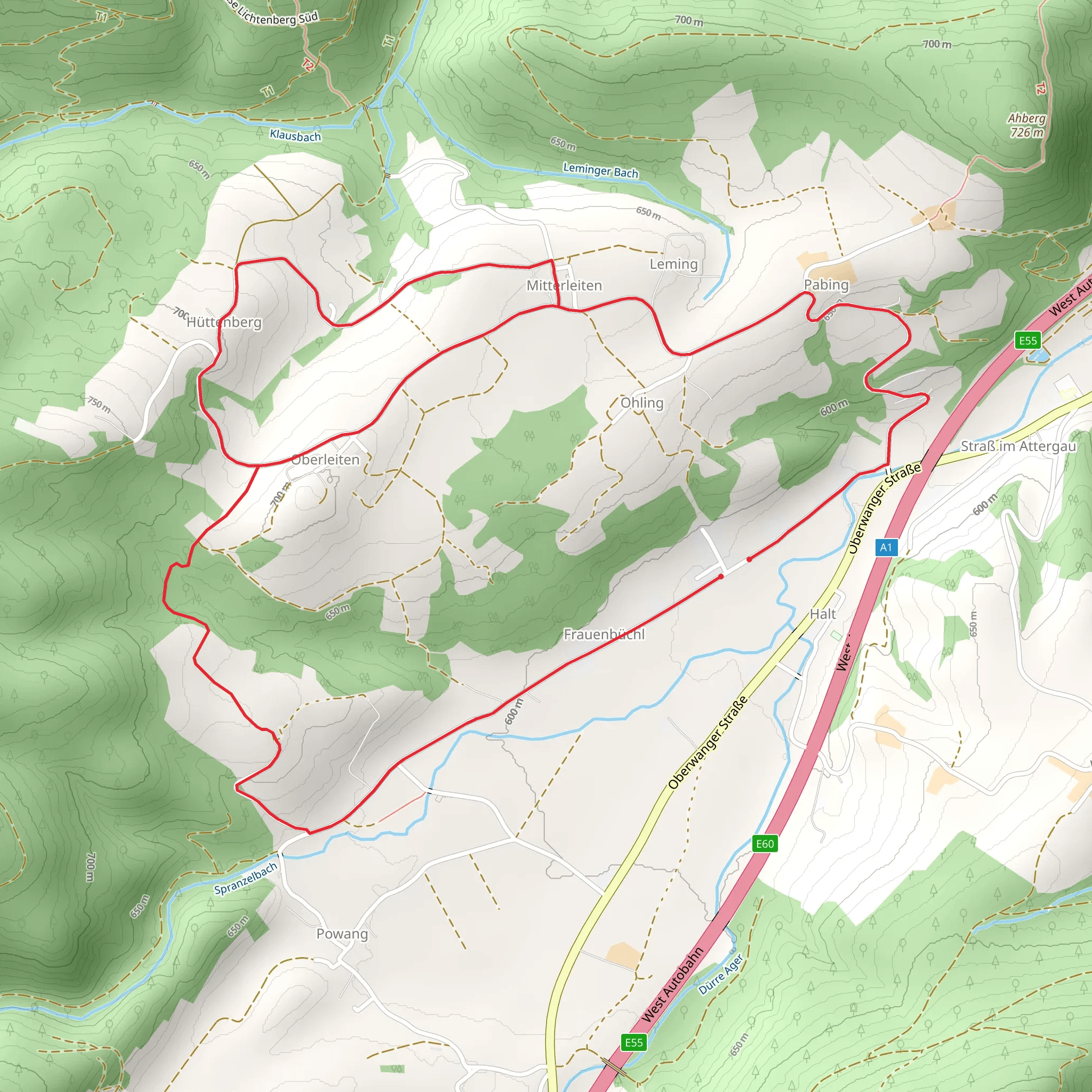Wimberg Loop mobile static map