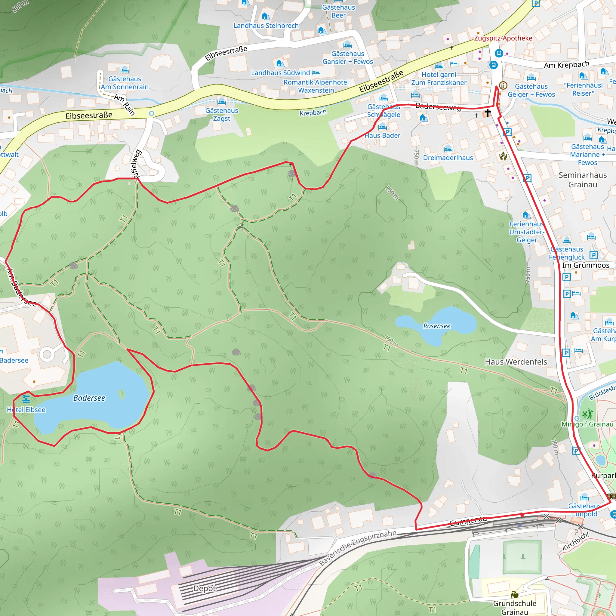 Badersee via Baderseeweg mobile static map