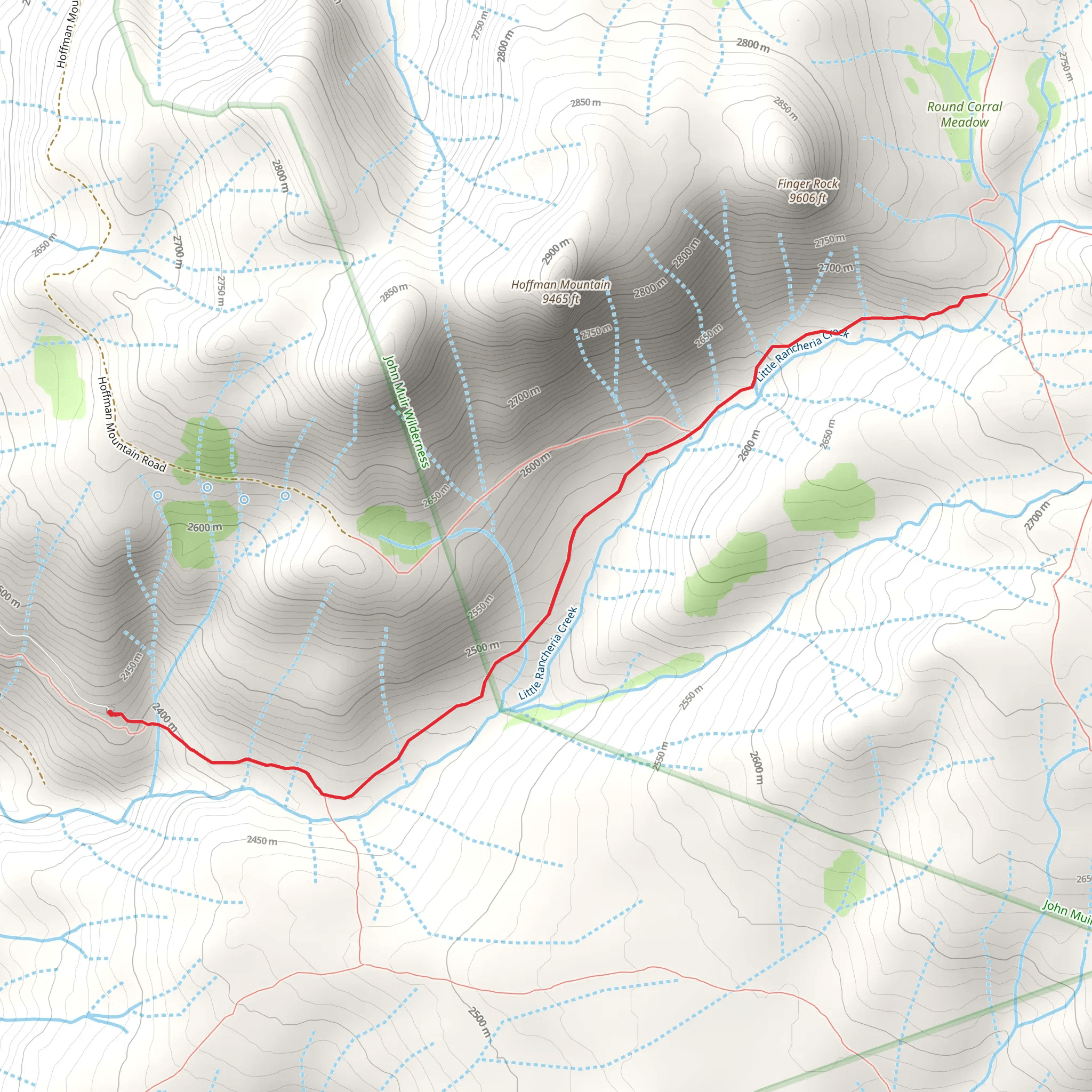 Hoffman Mountain Trail mobile static map