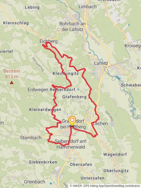 Reitenau, Kirchberg and Aichberg Castles Trail mobile static map