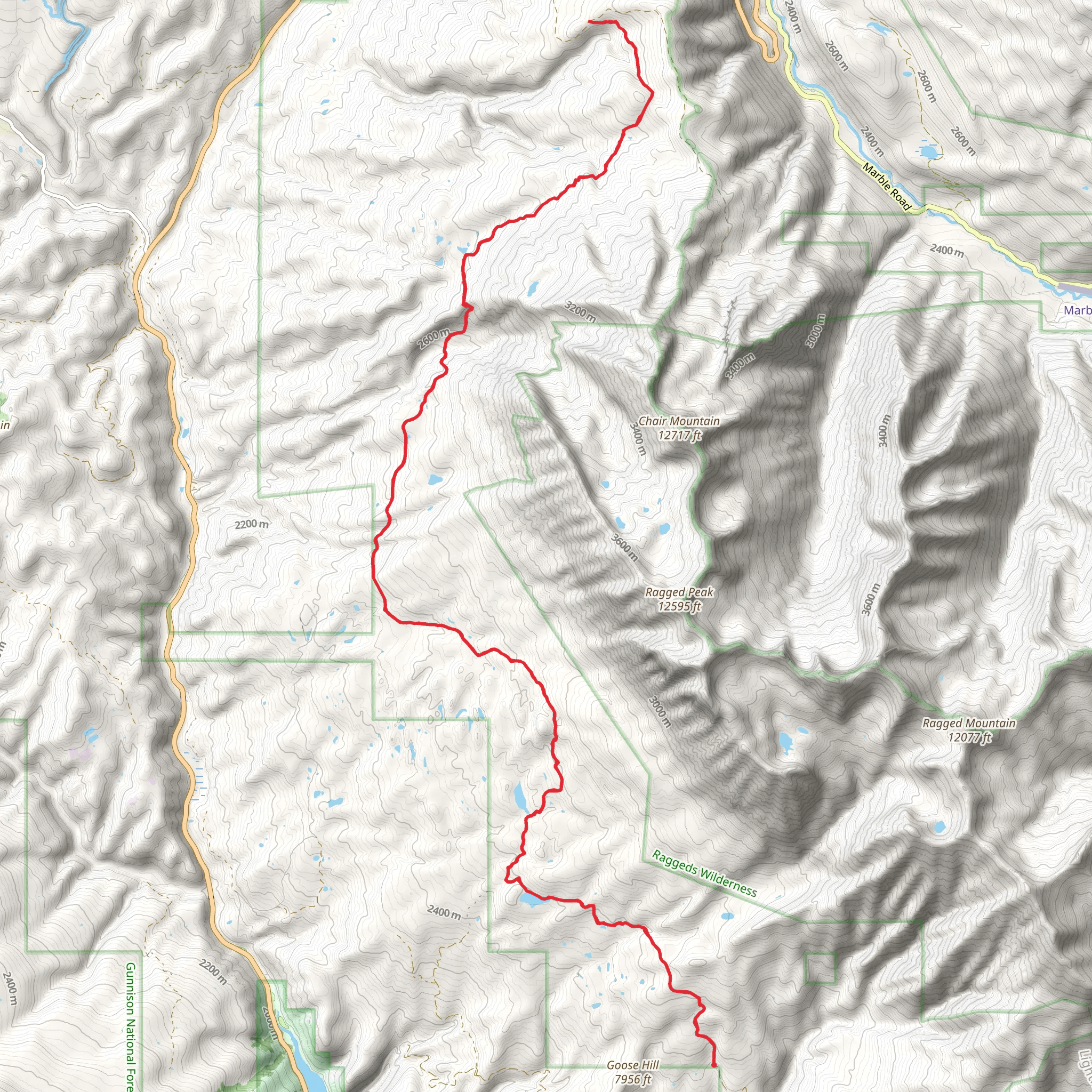 Raggeds Trail mobile static map