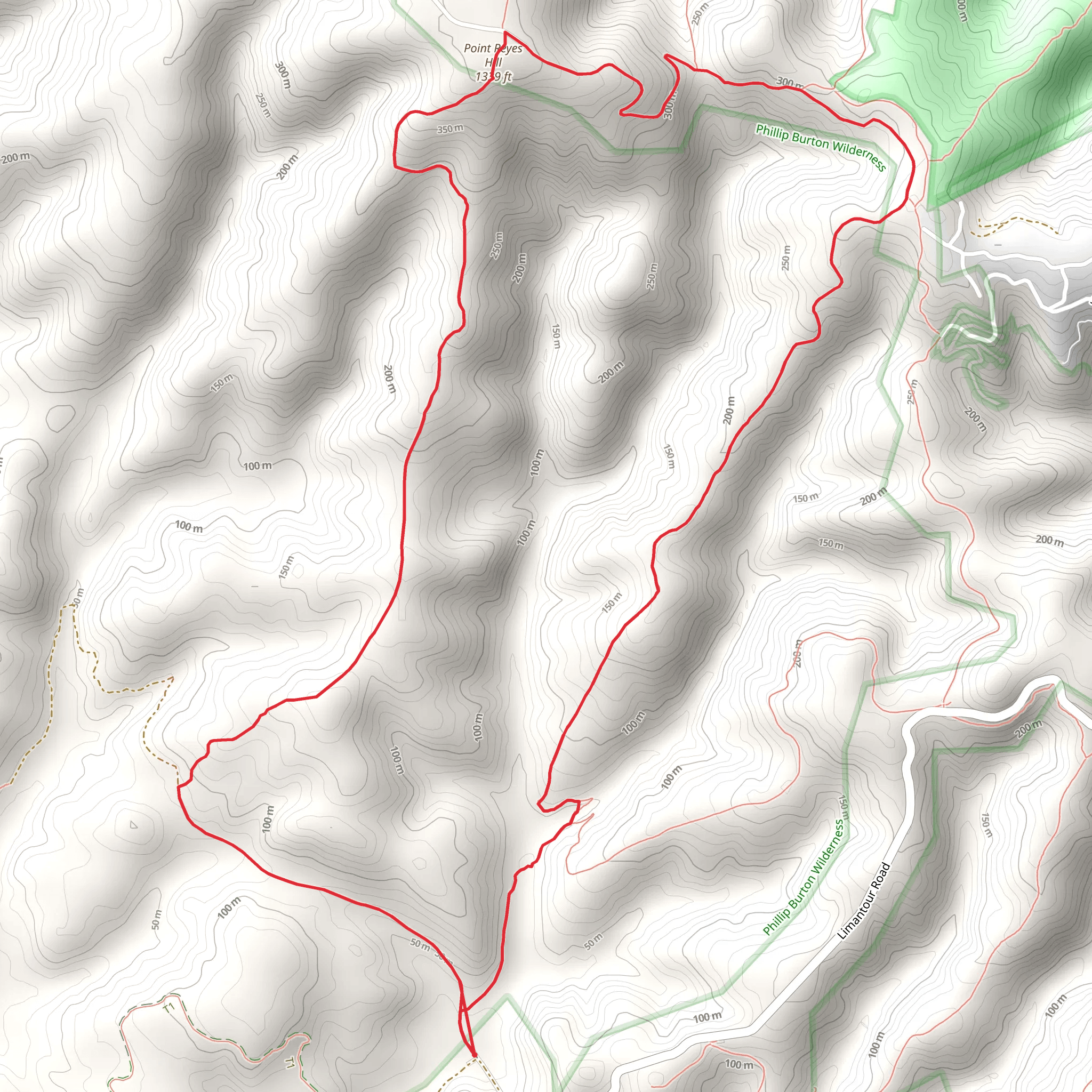 Point Reyes Loop mobile static map