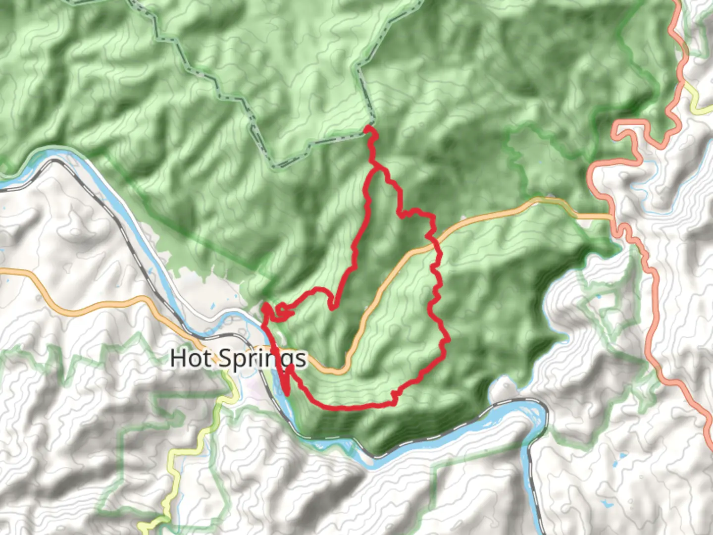 An image depicting the trail Appalachian, Pump Gap, Rich Mountain and Roundtop Ridge Loop Trail and its surrounding area.