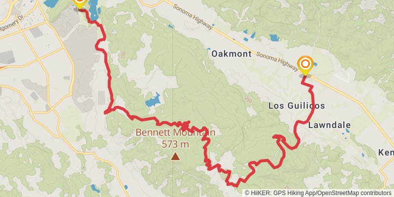 Bay Area Ridge Trail stage 13 Map