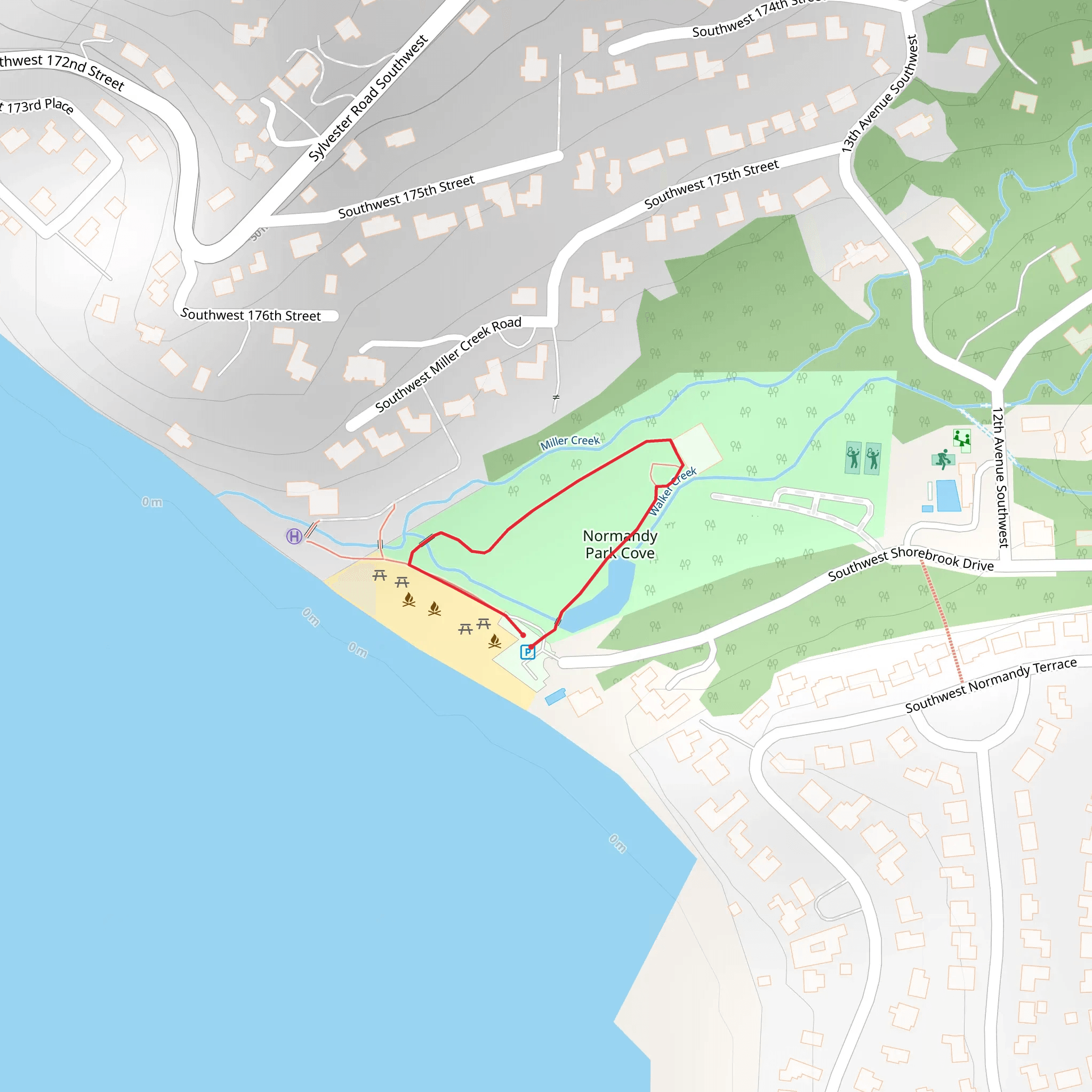 Normandy Park Cove Loop mobile static map