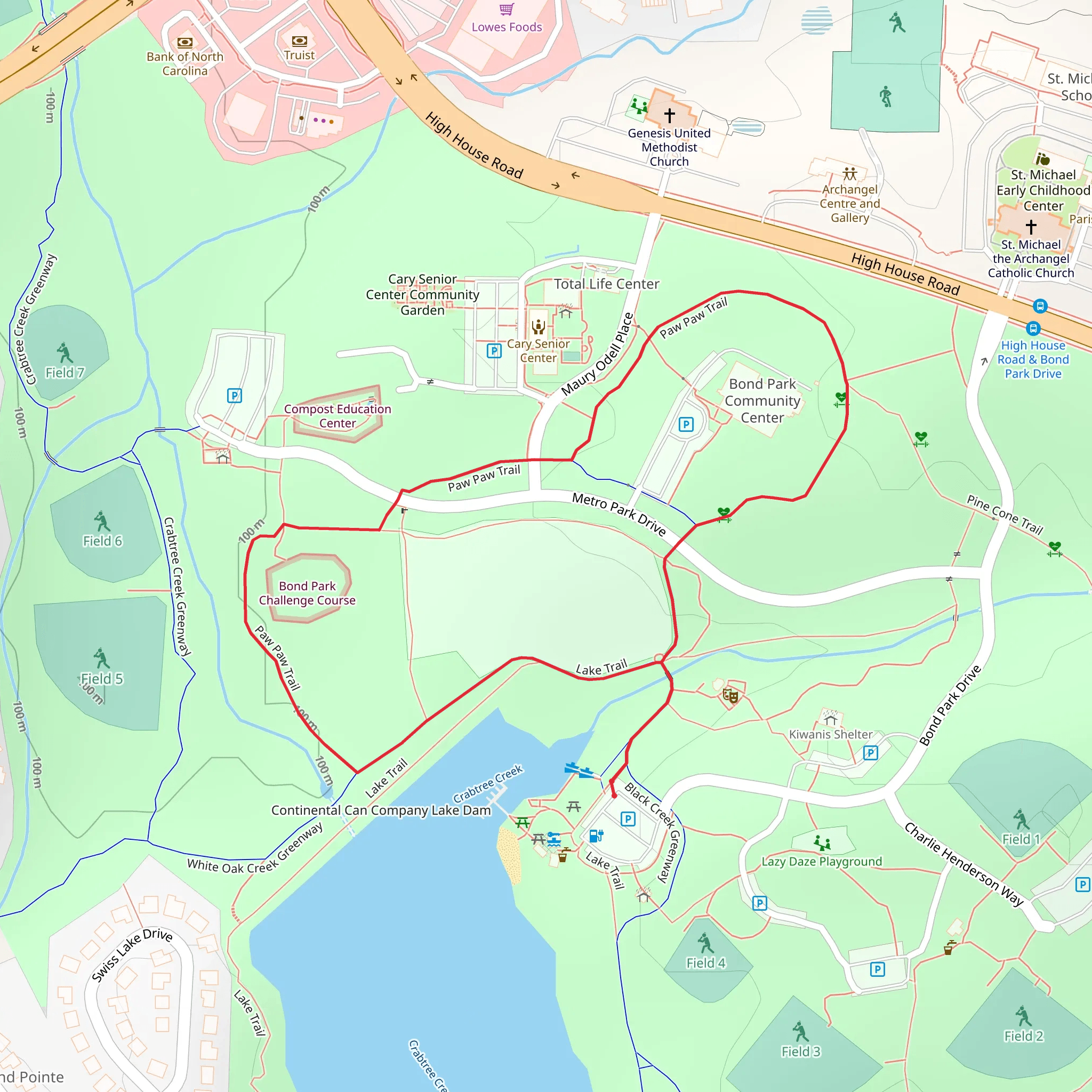 Paw-Paw Loop Trail mobile static map