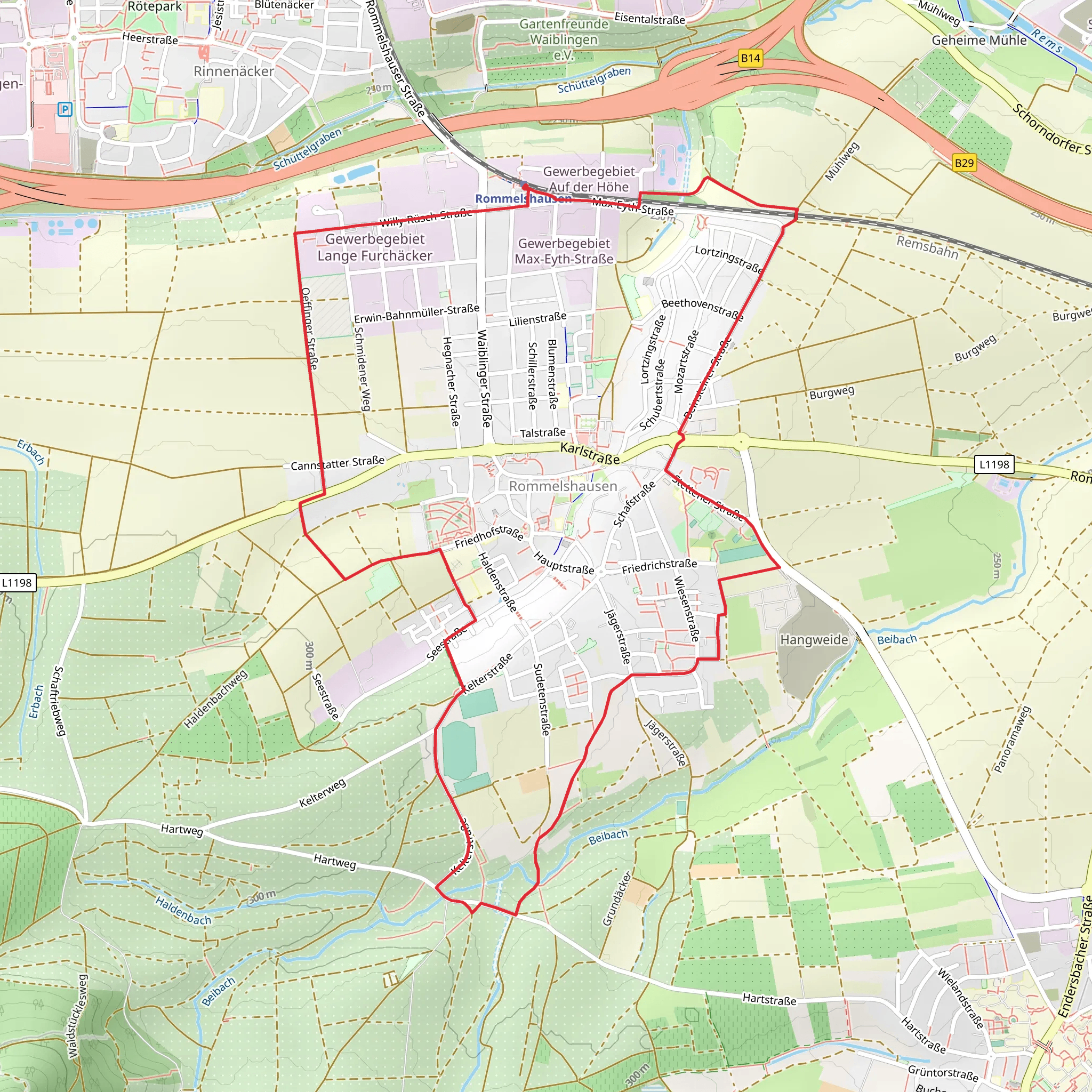 Roemer Rundwanderweg mobile static map