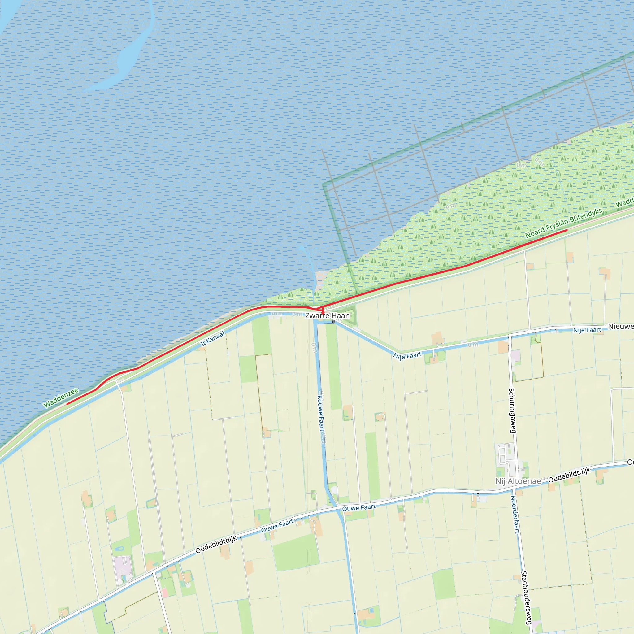 Zwarte Haan Out and Back mobile static map