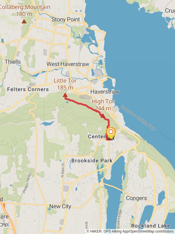 High Tor Trail mobile static map