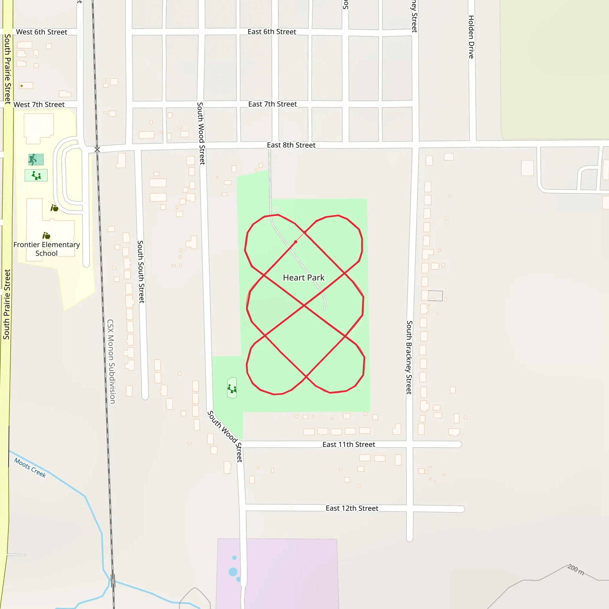 Heart Park Knot mobile static map