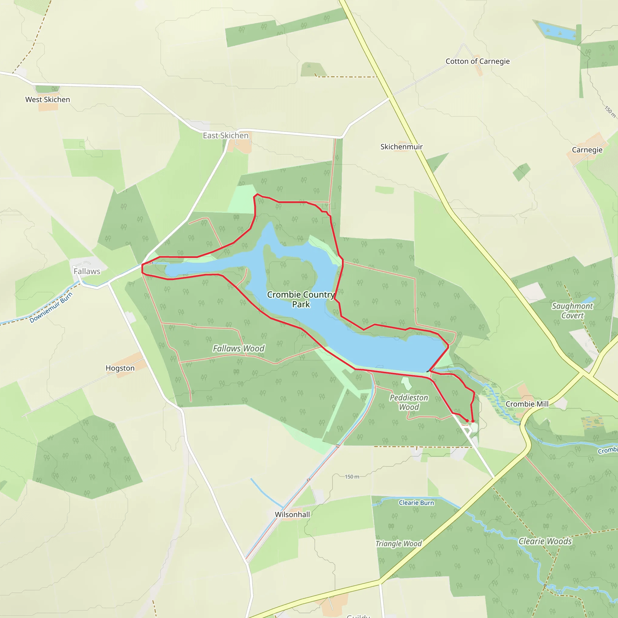 Crombie Country Park mobile static map