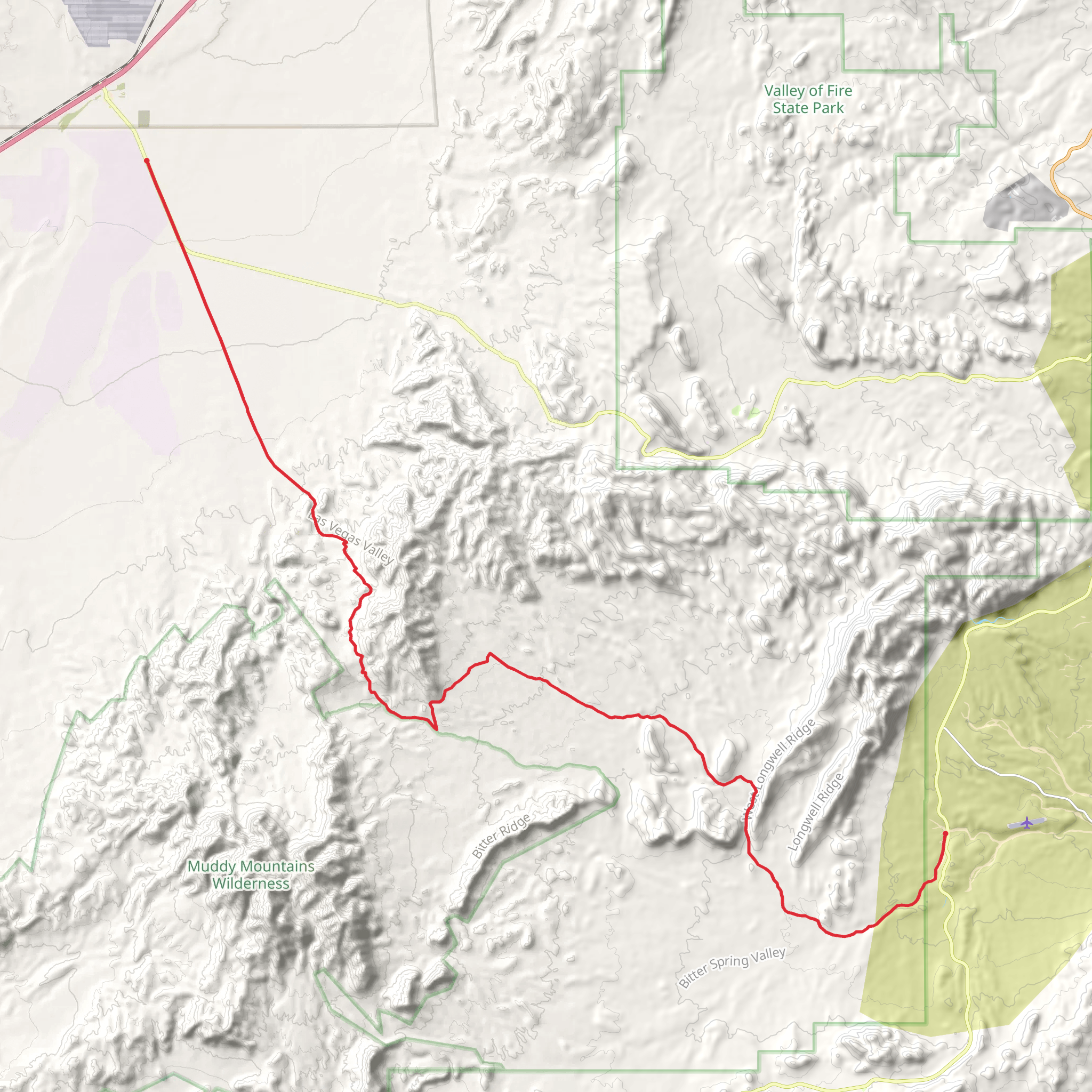 Bitter Springs Trail mobile static map