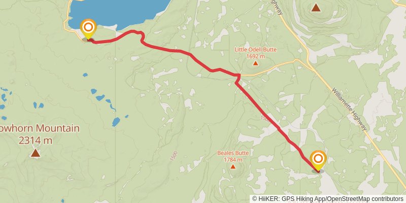 Oregon Timber Trail stage 20 Map