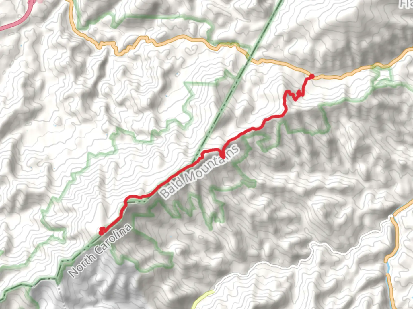 An image depicting the trail Appalachian Trail to Big Bald and its surrounding area.