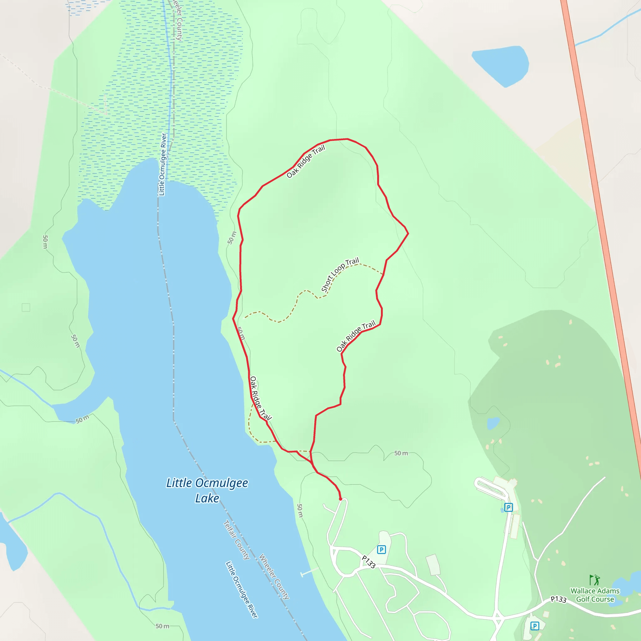 Little Ocmulgee State Park and Lodge Loop mobile static map