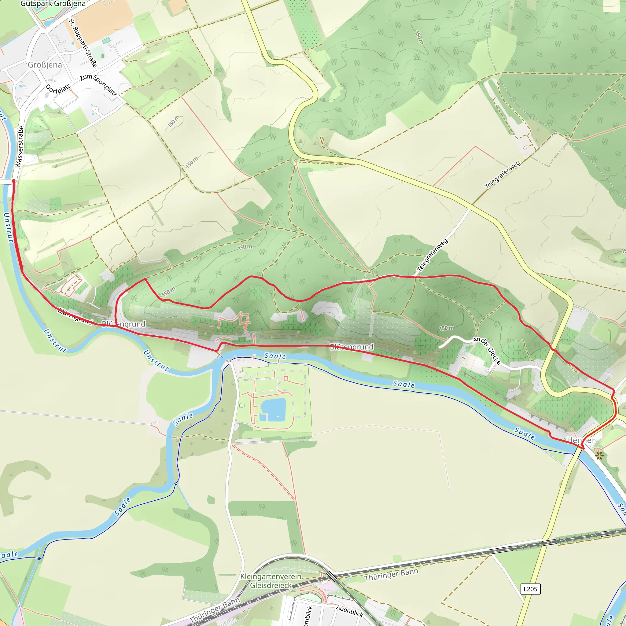 Blütengrund Rundwanderweg mobile static map