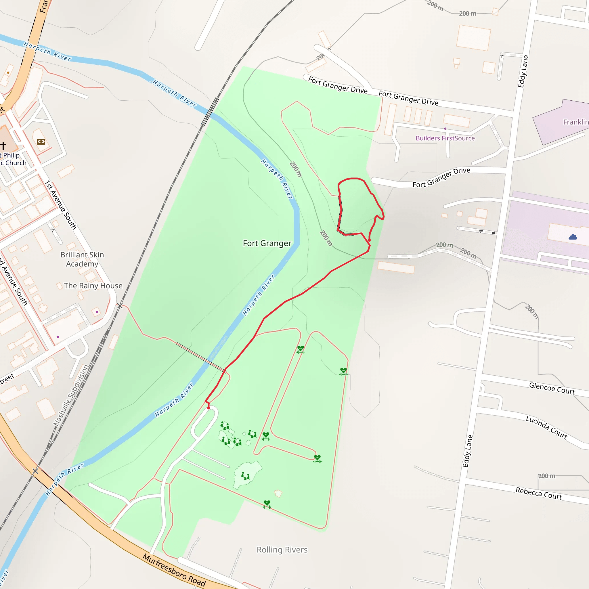 Harpeth River Walk mobile static map
