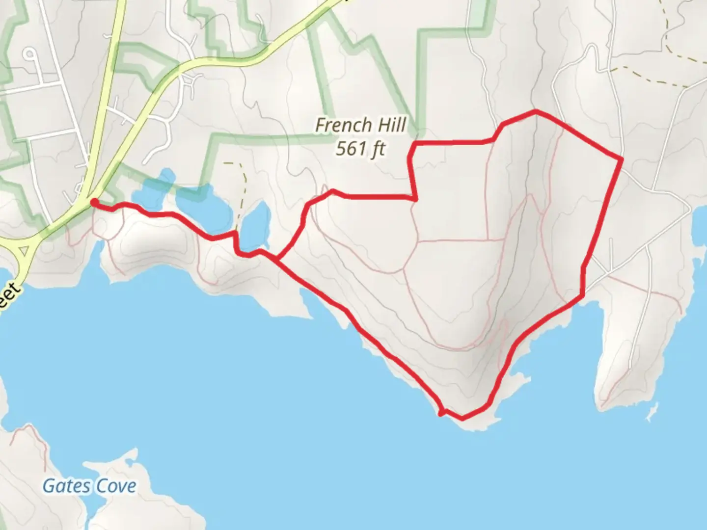 An image depicting the trail French Hill - Stillwater River Loop and its surrounding area.