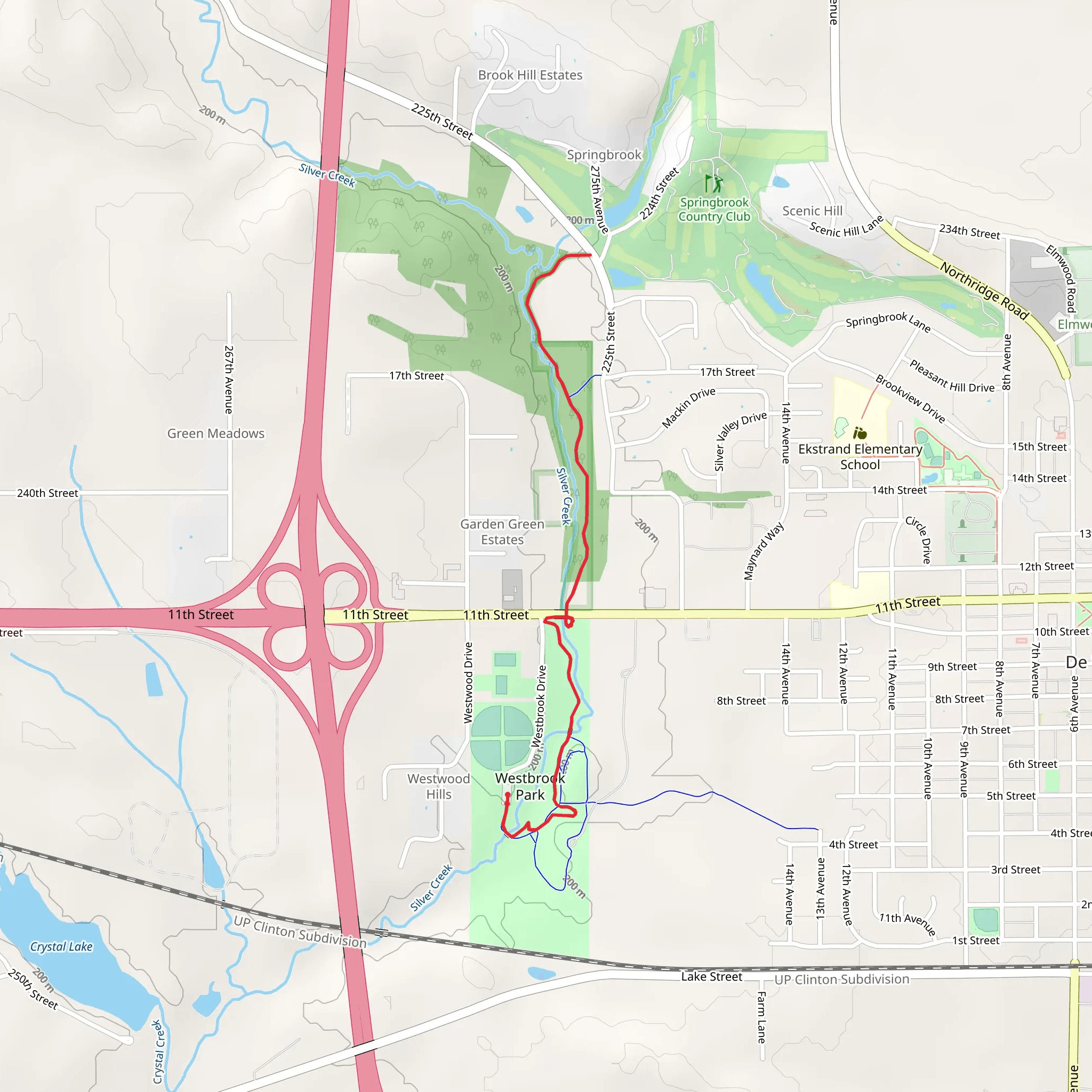 Silver Creek via Paul Seffington Memorial Trail mobile static map