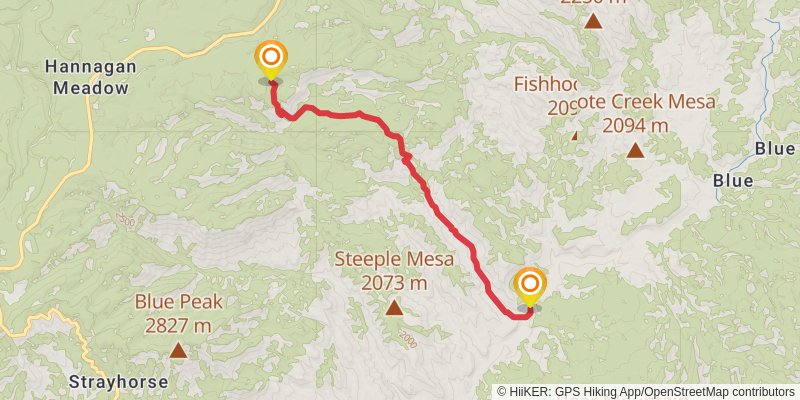 Grant Creek Trail stage 1 Map
