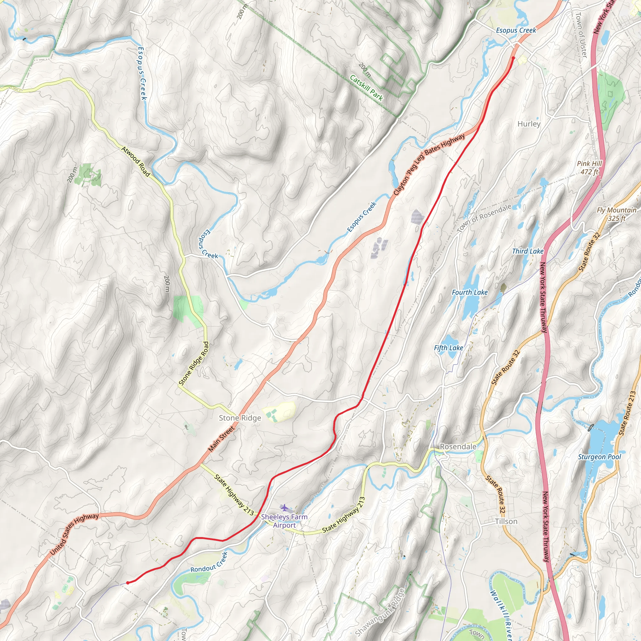 Hurley O and W Rail Trail mobile static map