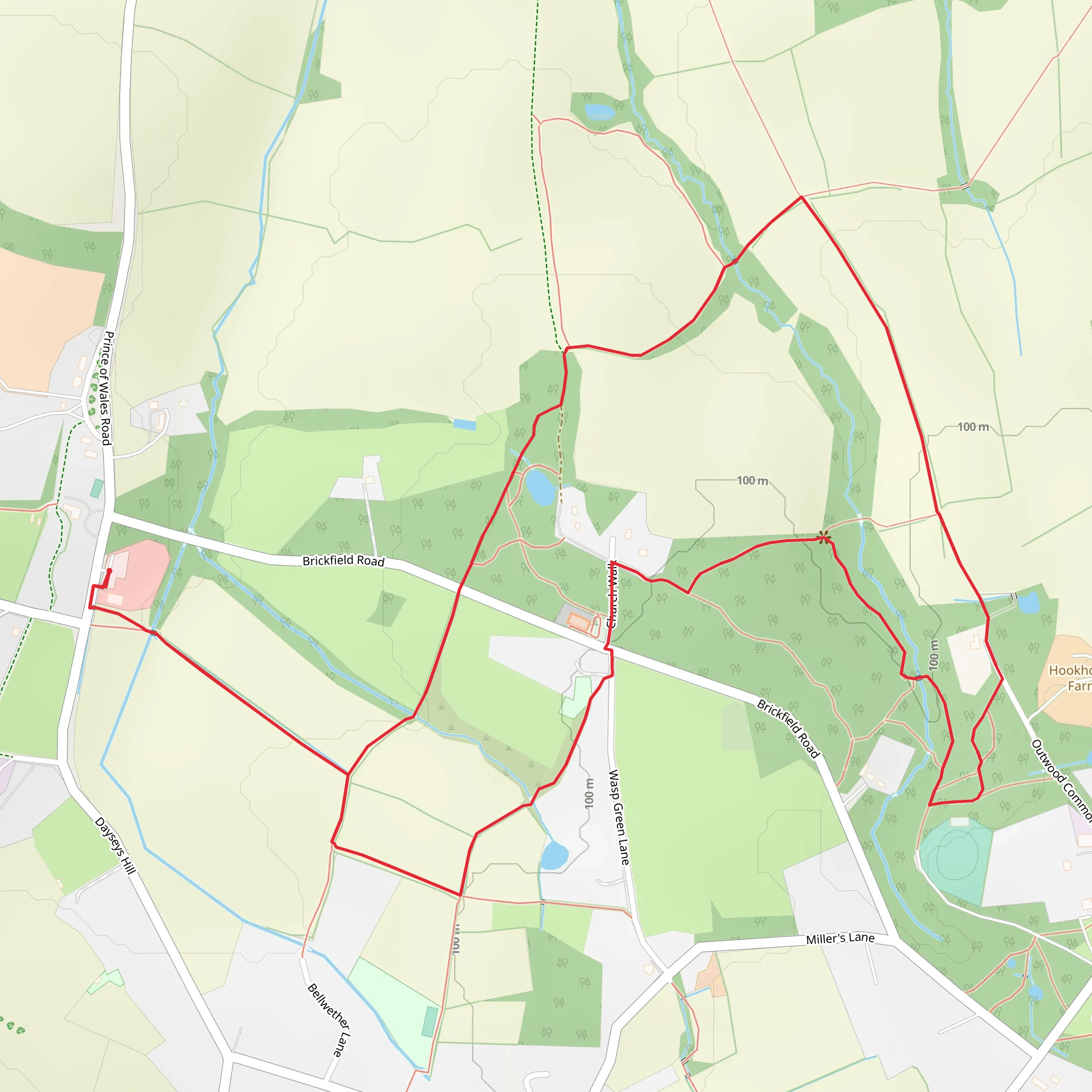 Outwood Walk mobile static map