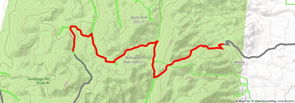 American Discovery Trail South Route stage 345 Map