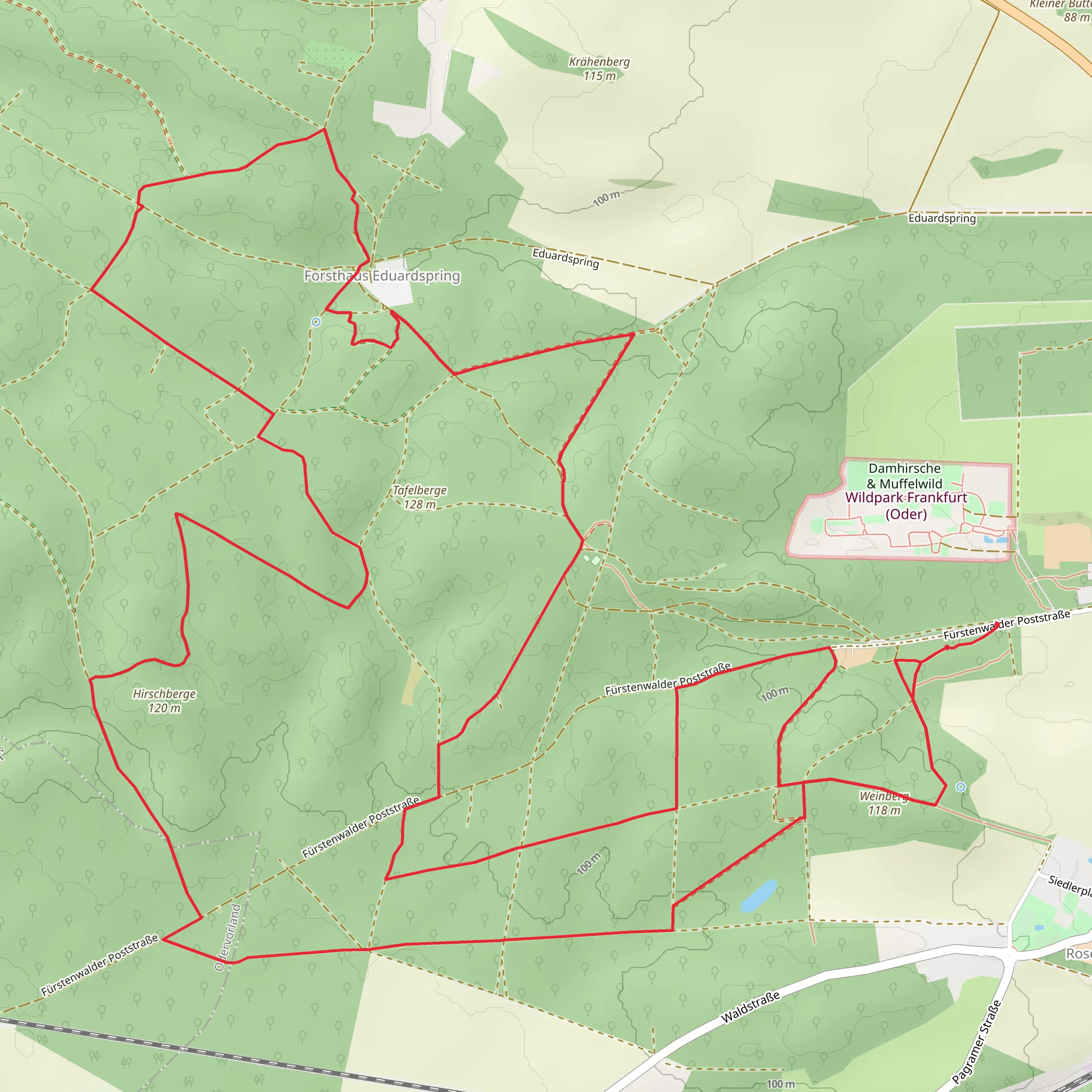 Hirschberge, Tafelberge and Weinberg Loop mobile static map