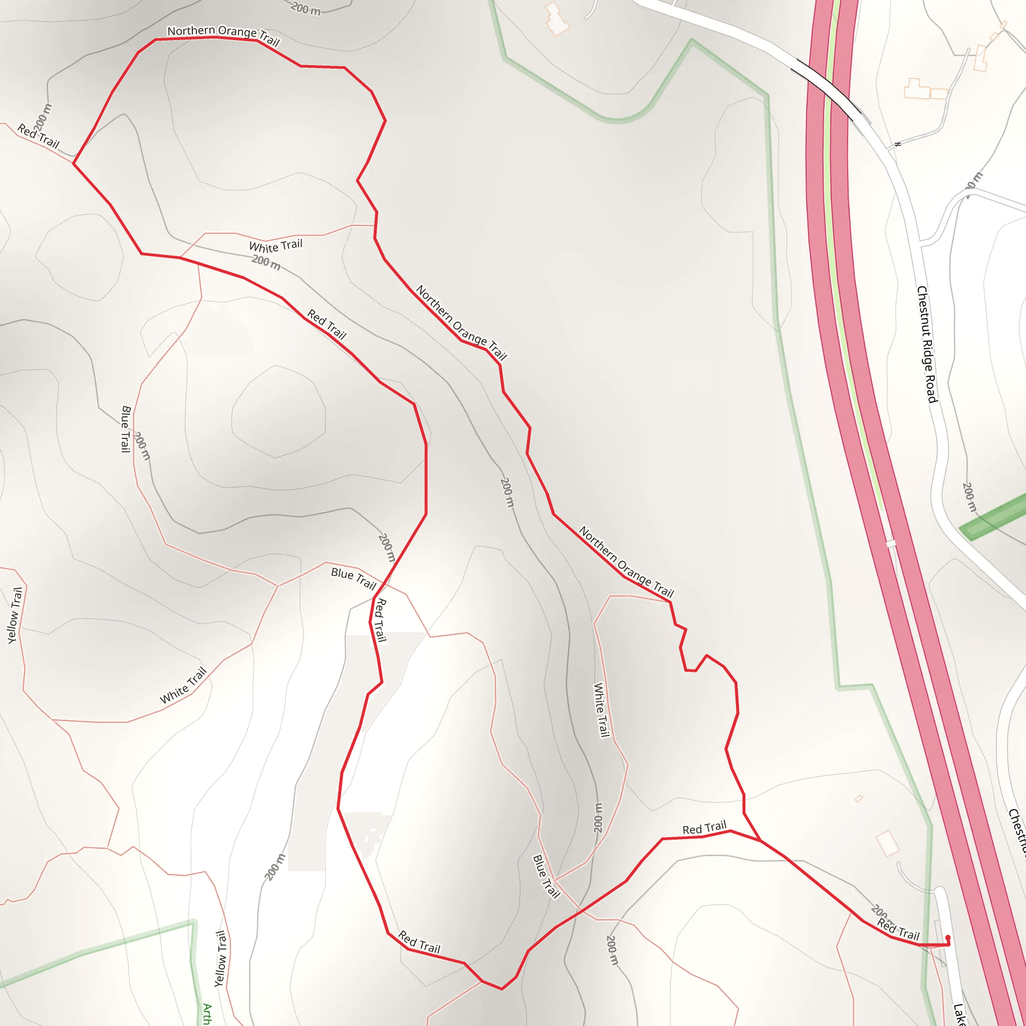 Butler Sanctuary Loop from Lake Bridge mobile static map