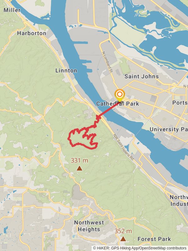 Saint Johns Bridge, Wildwood and Hardesty Loop Trail