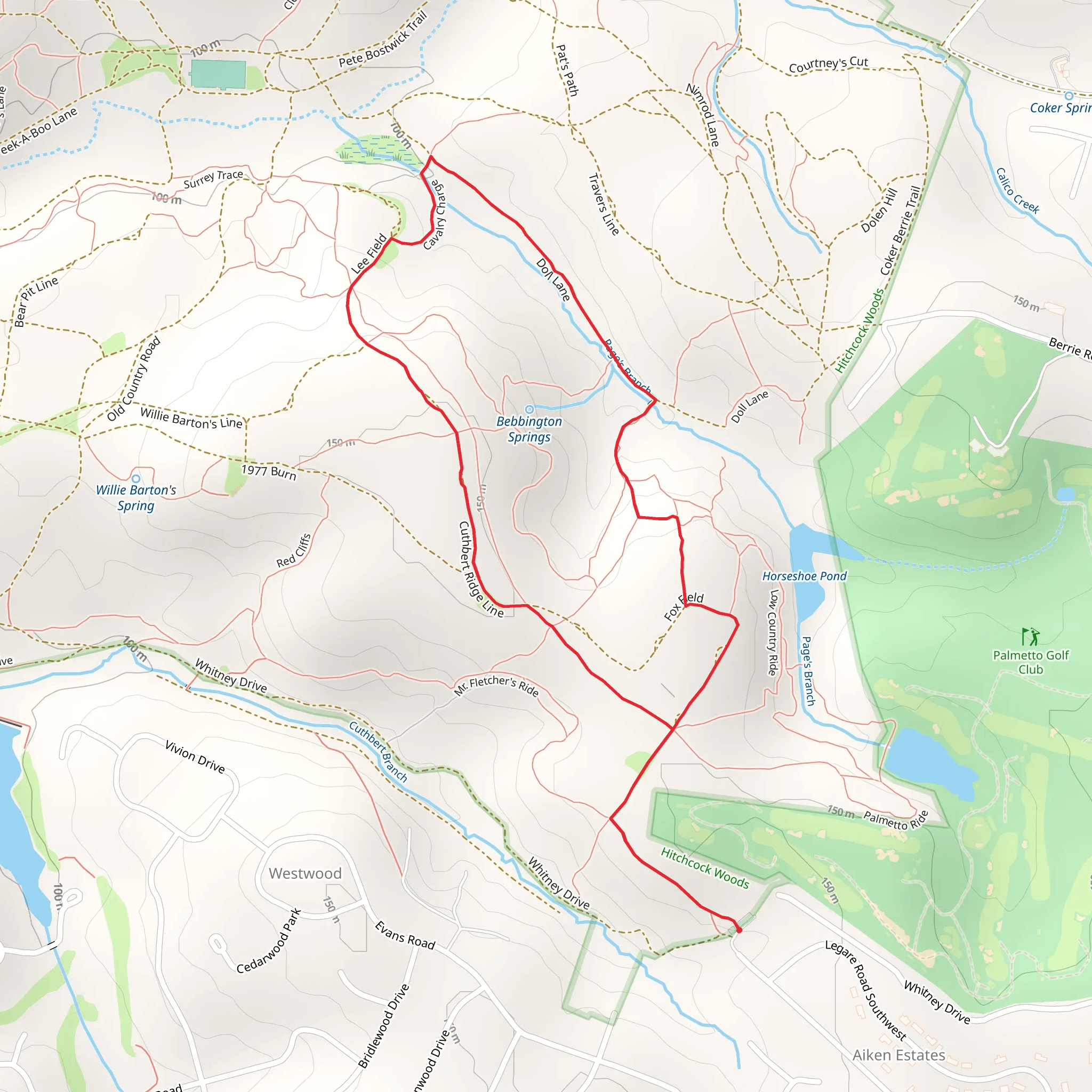Valley of the Magnolias Loop mobile static map