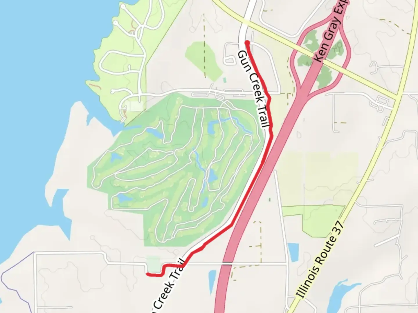 An image depicting the trail Rend Lake Short Trail and its surrounding area.