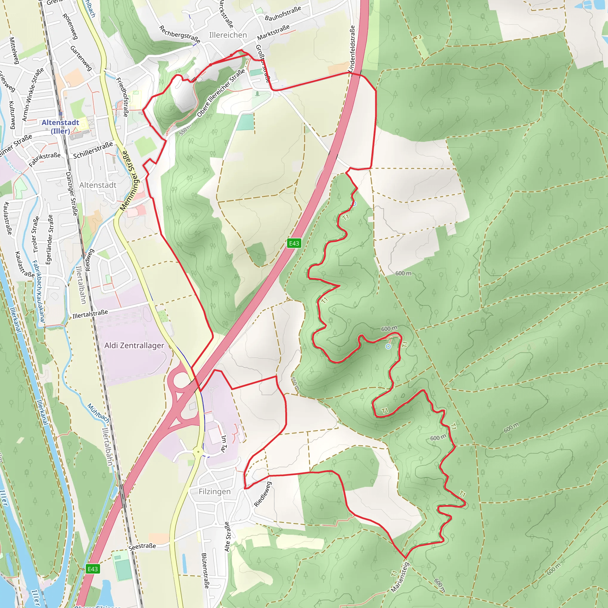 Altenstadt Loop mobile static map