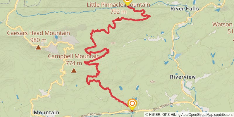 Palmetto Trail spur 2 Map