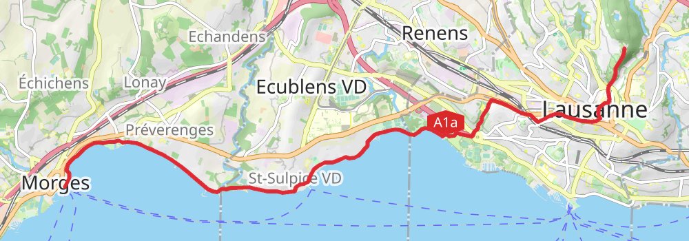 Camino Konstanz-Geneva stage 20 Map